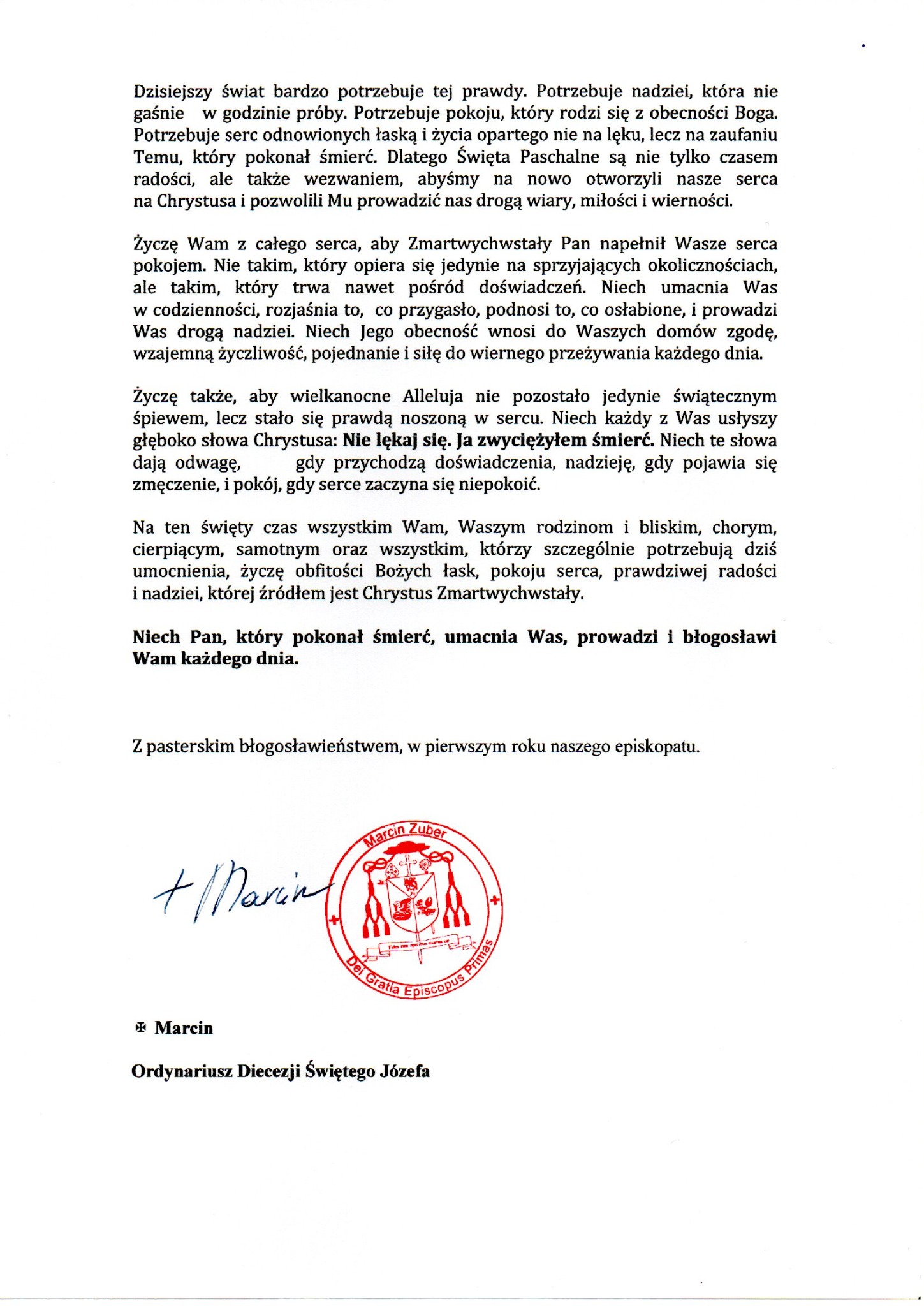 Życzenia Biskupa Marcina na Święta Paschalne 2026, strona 2